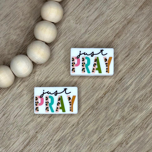 Just Pray Silicone Focal Beads