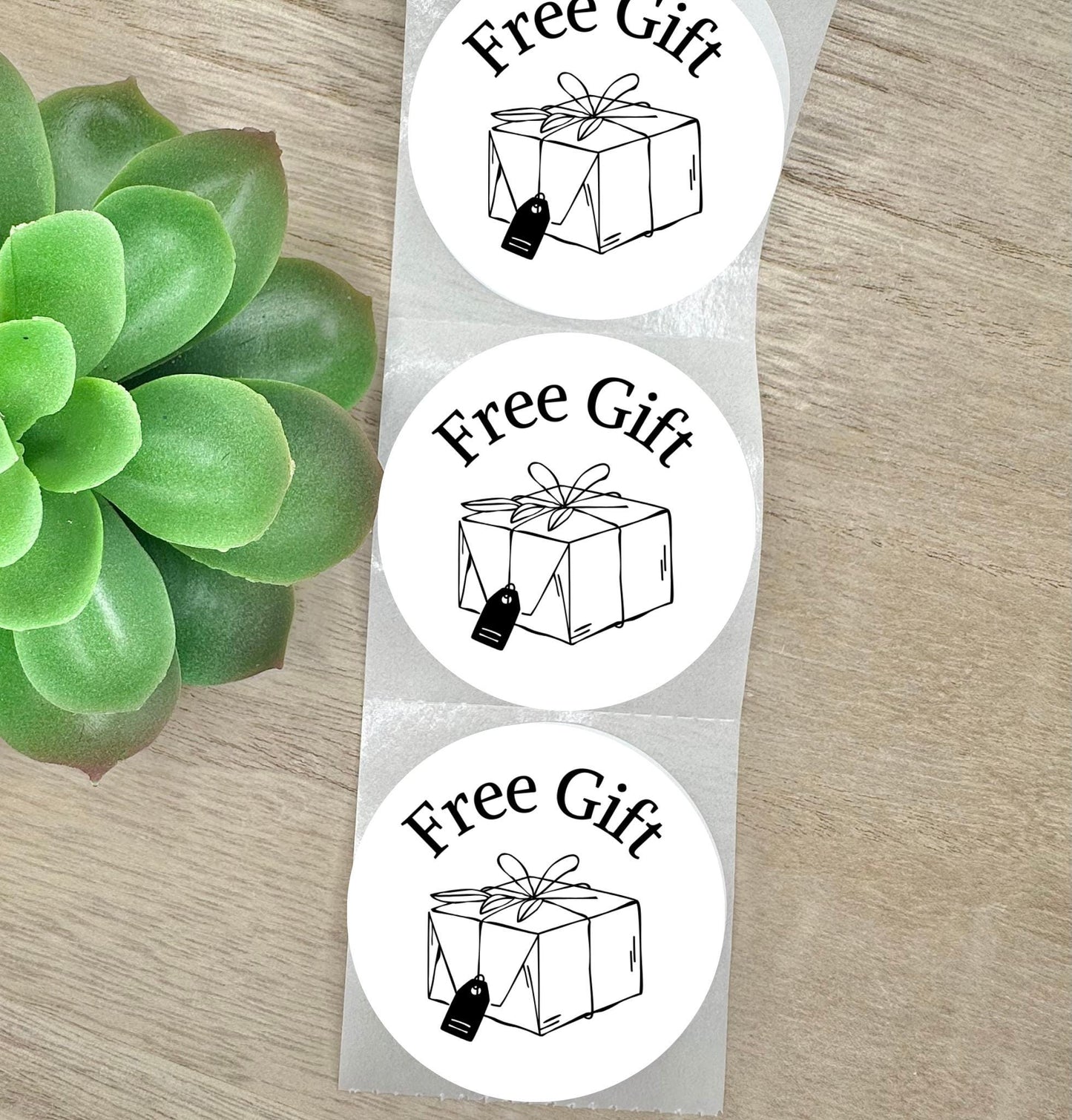Free Gift, Round 2in Business Packing Stickers