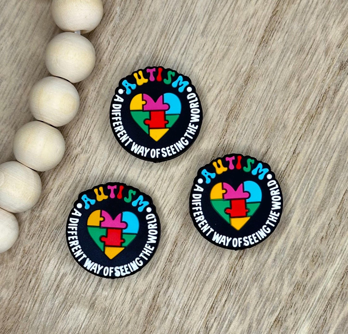 Autism Awareness Silicone Focal Beads