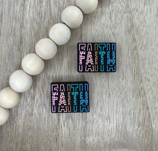 Faith Christian Silicone Focal Beads