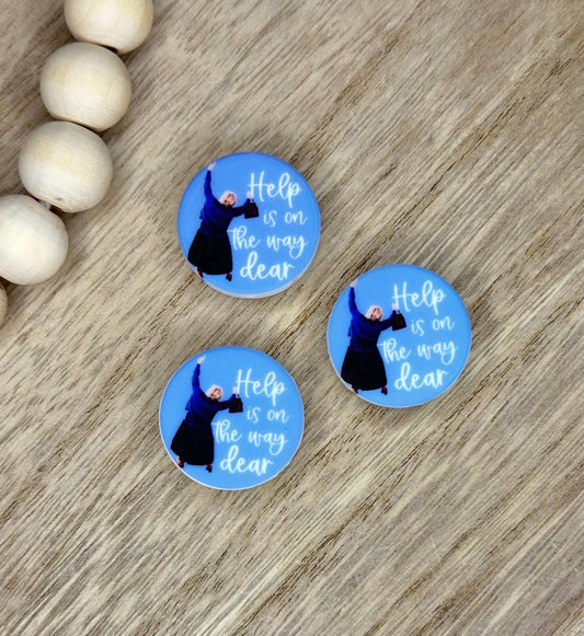 Help is on the way dear Soft PVC Focal Beads