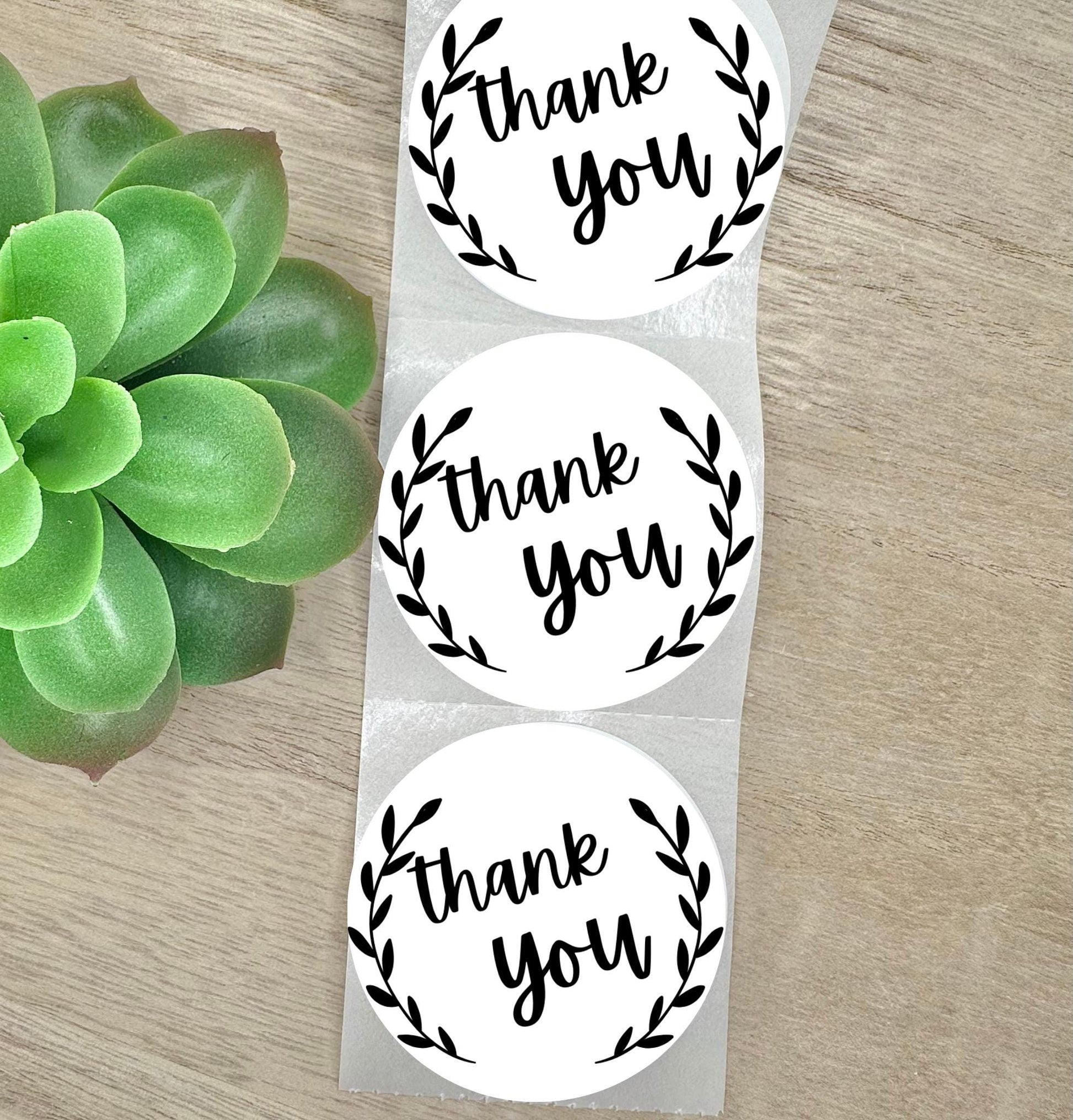 Thank You Leaves, Round 2in Business Packing Stickers