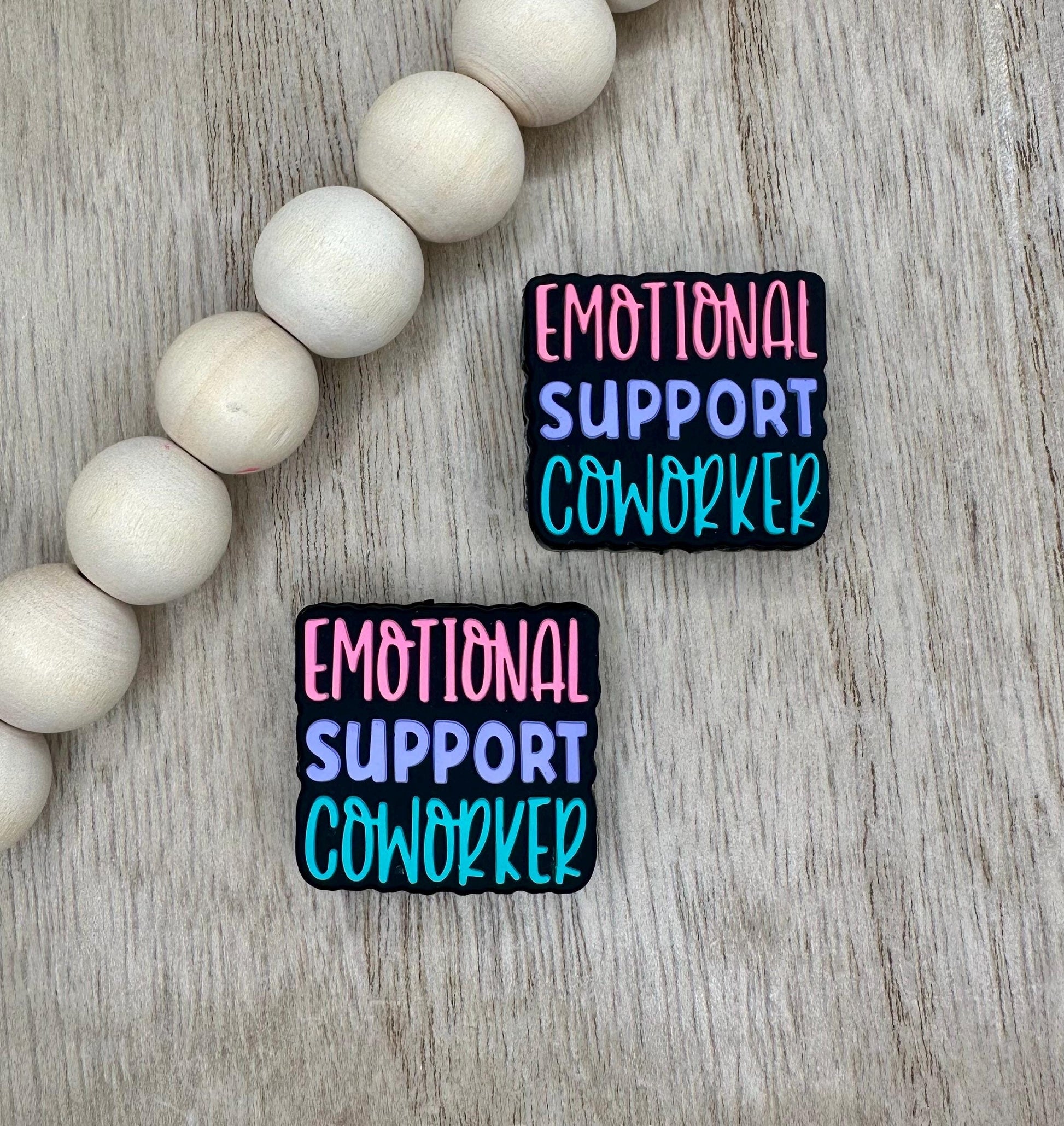 Emotional Support Co-Worker Silicone Focal Beads