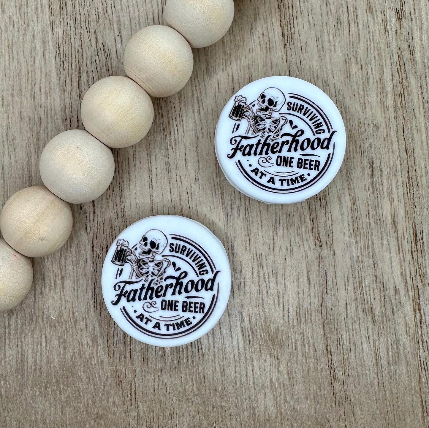 Surviving Fatherhood Soft PVC Focal Beads **discontinuing**