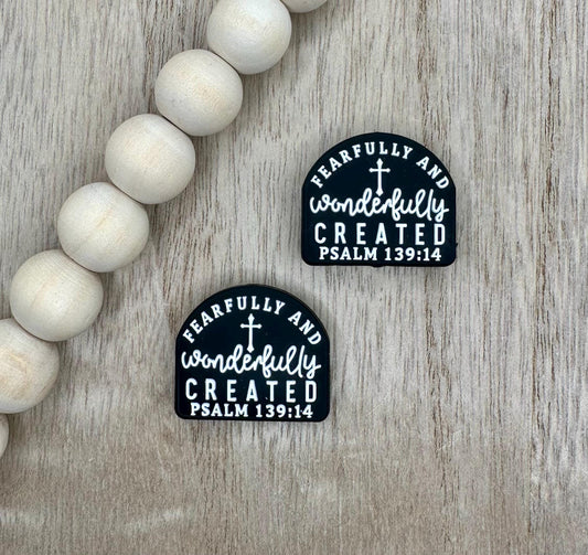 Fearfully and Wonderfully Created Silicone Focal Beads