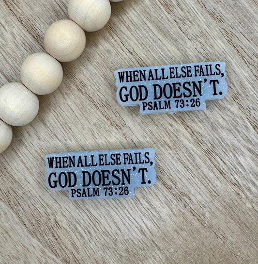 When all Else Fails God Doesnt Silicone Focal Beads