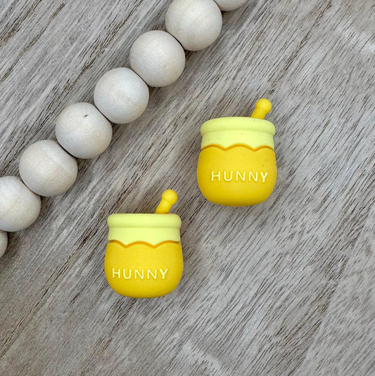 Yellow Hunny 3D Silicone Focal Beads