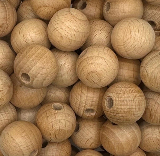 Wood 18mm Round Beads