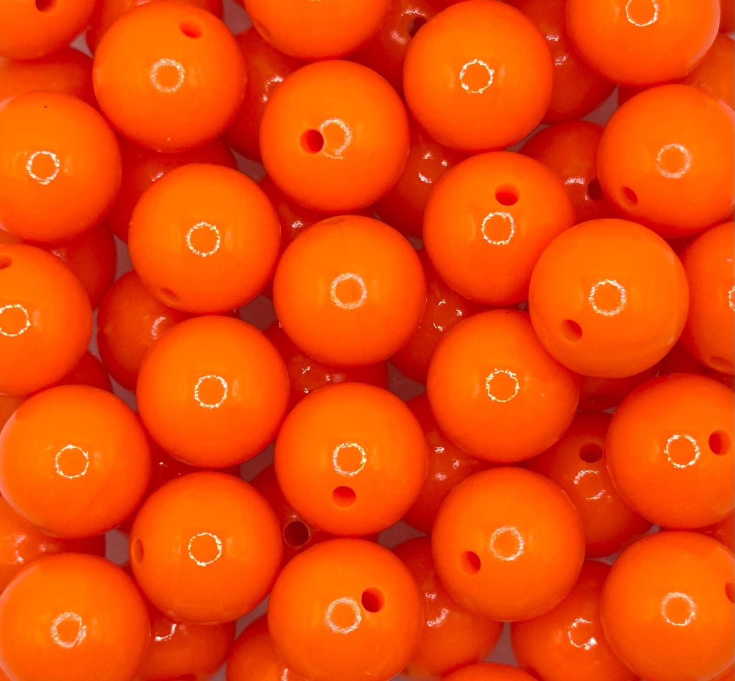 Liquid Orange 15mm Round Silicone Beads