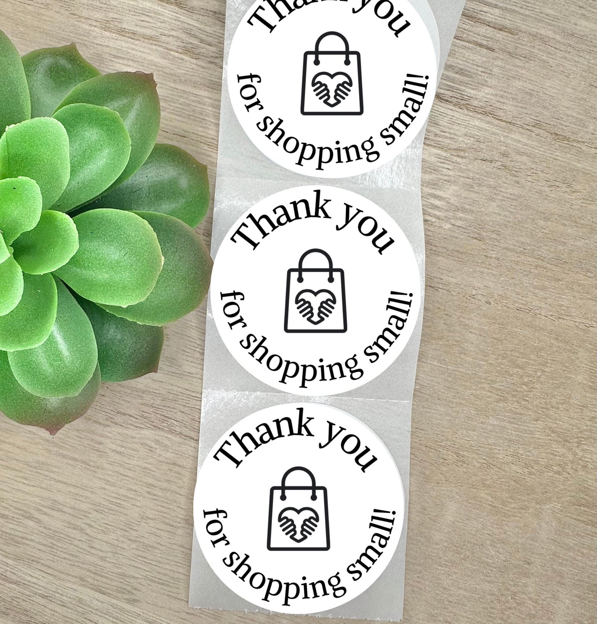 Thank you for shopping small, 2 inch stickers, Business Stickers, Custom Business Stickers, Shipping Stickers, Packaging Stickers