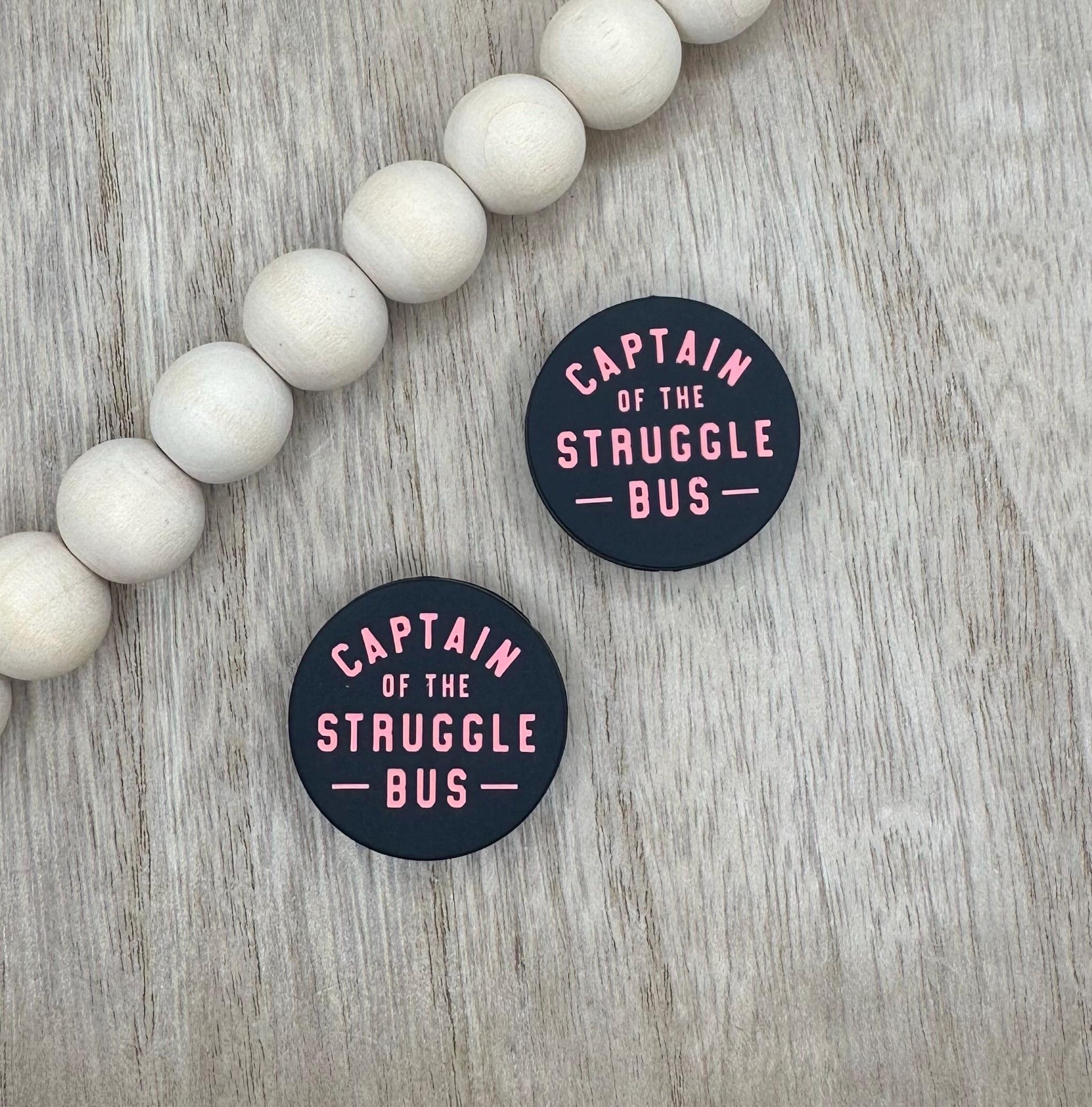 Captain of the Struggle Bus Silicone Focal Beads