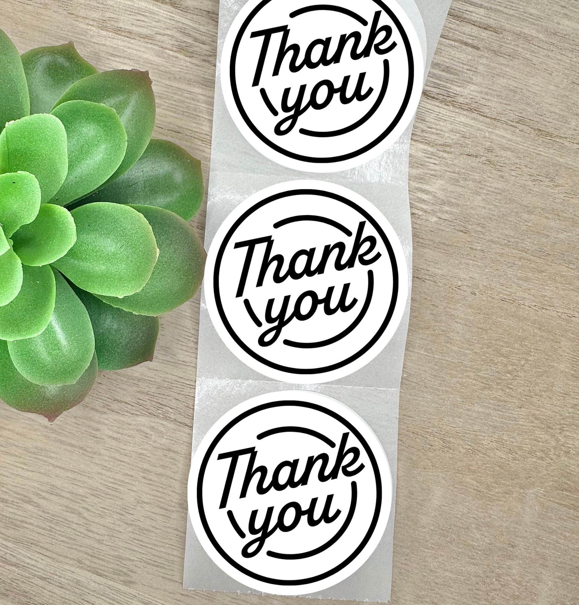 Thank You Retro, Round 2in Business Packing Stickers