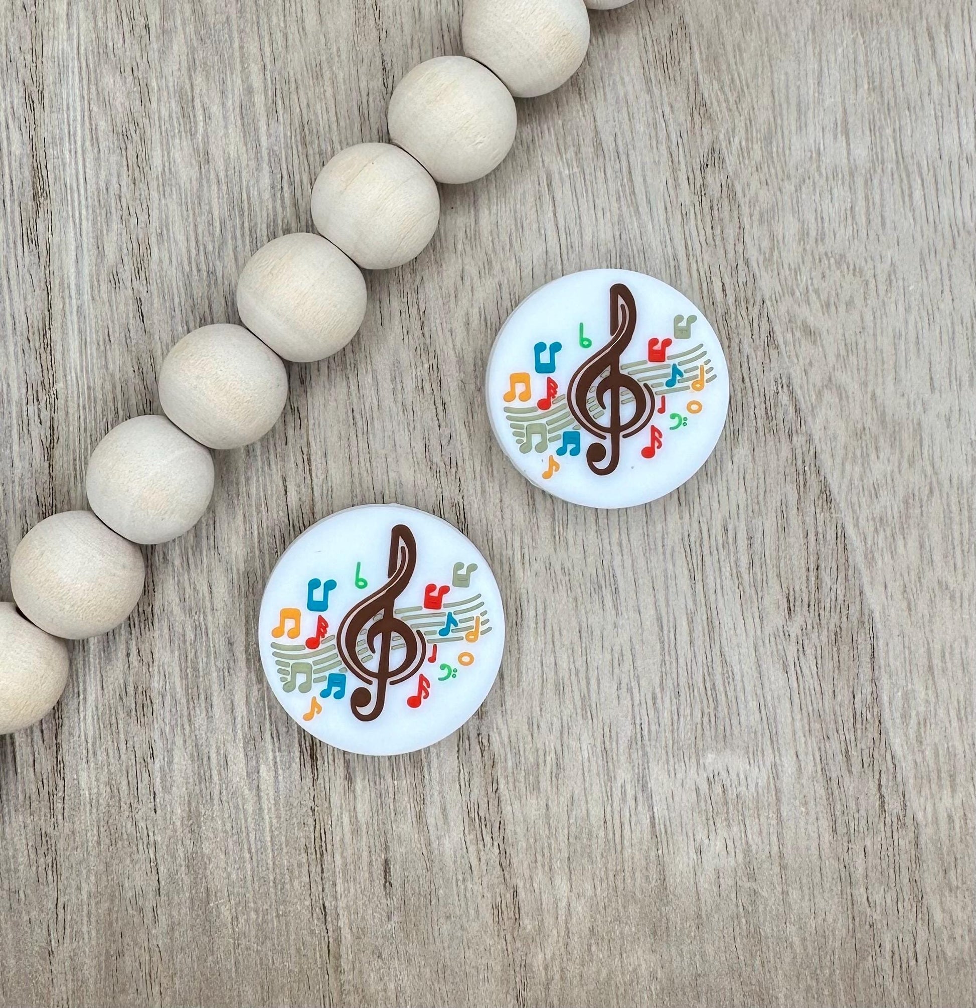 Music Note Silicone Focal Beads