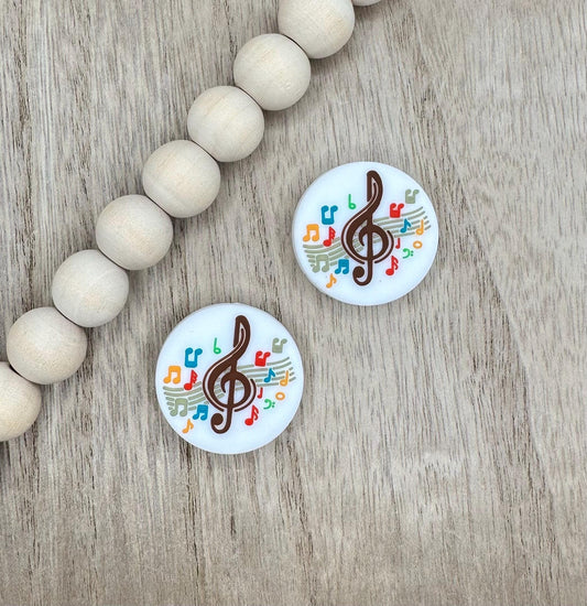 Music Note Silicone Focal Beads