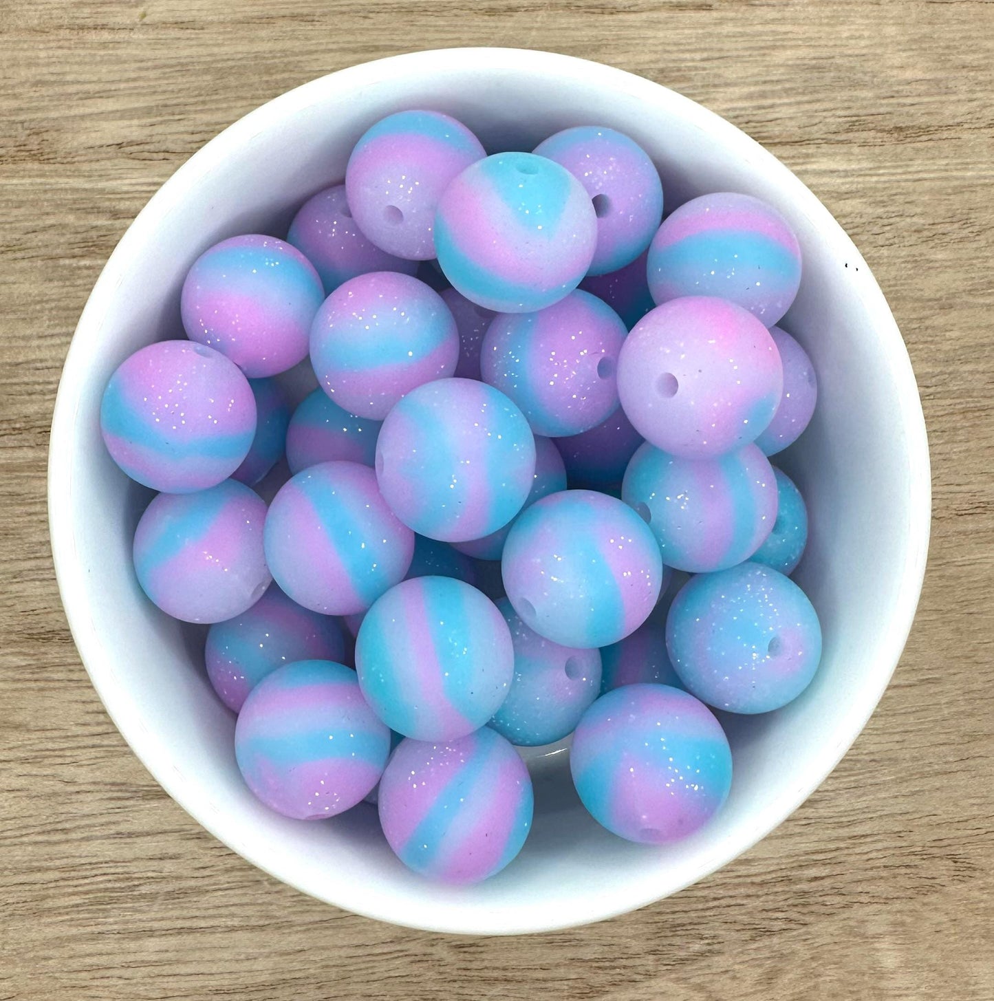 Violet Skies Round Silicone Beads