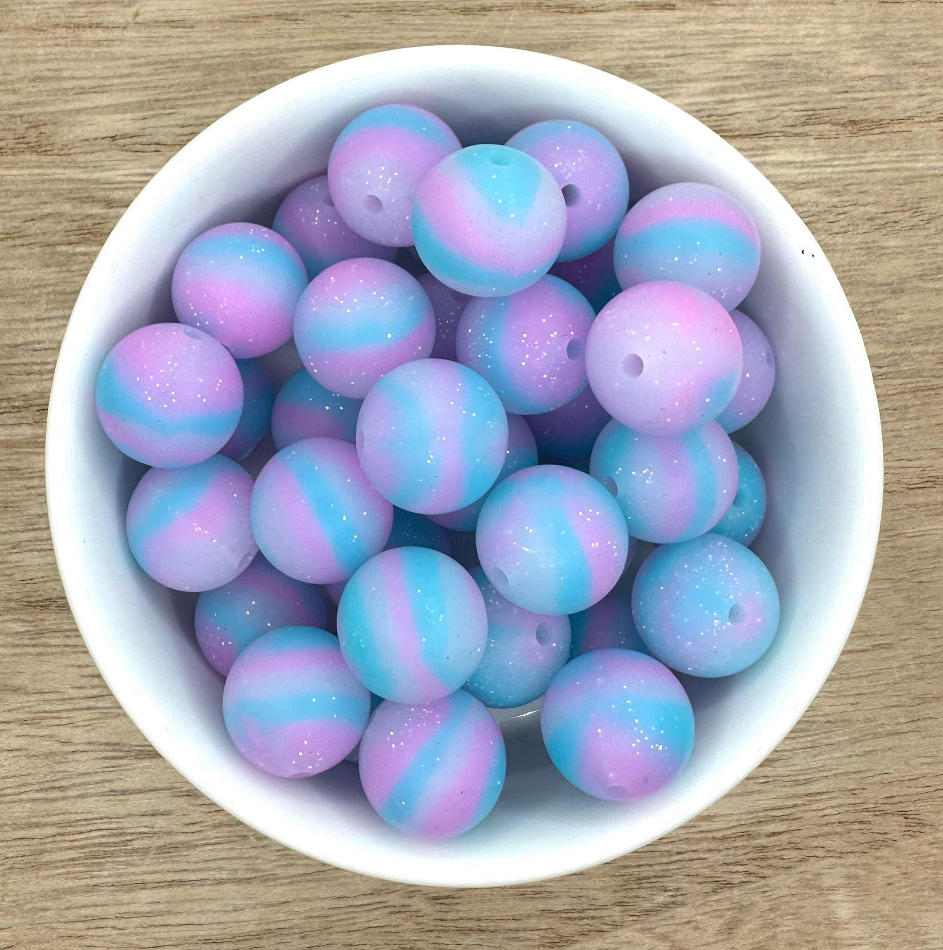 Violet Skies Round Silicone Beads