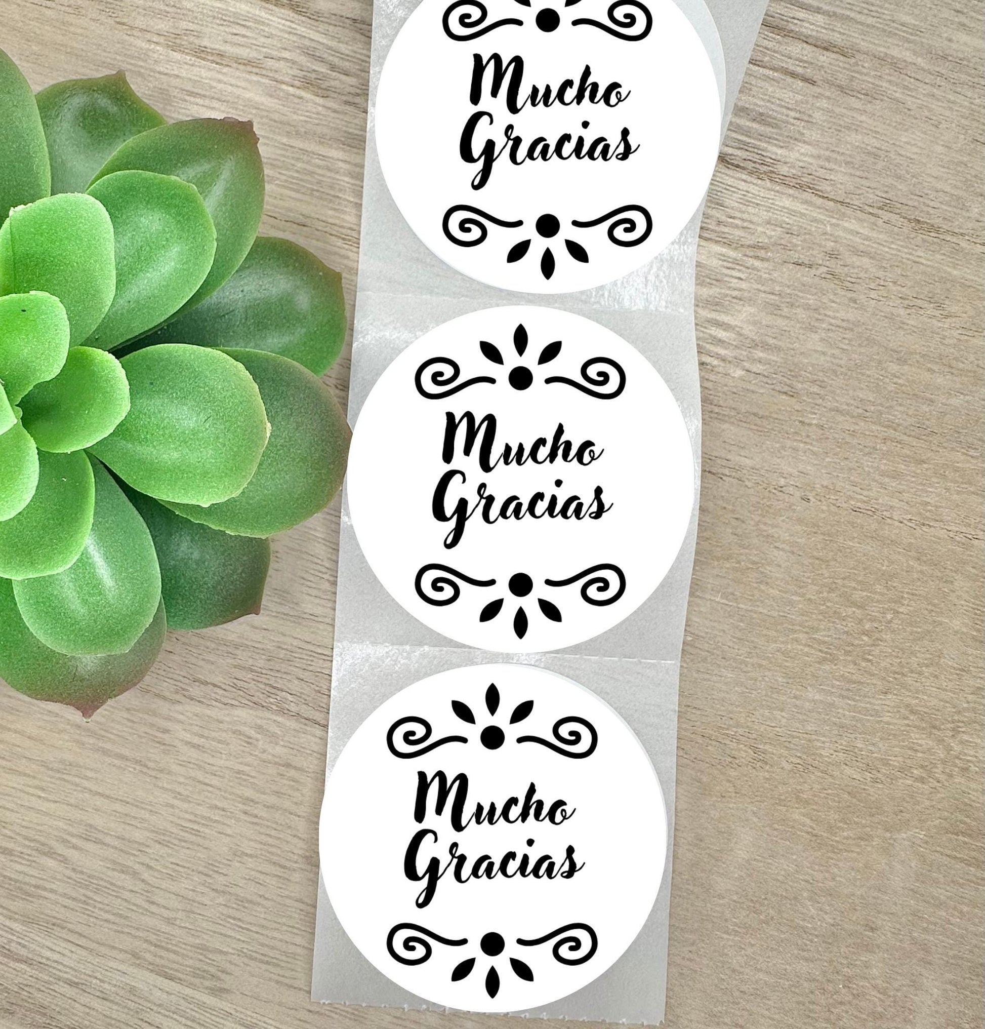 Mucho Gracias, Round 2in Business Packing Stickers