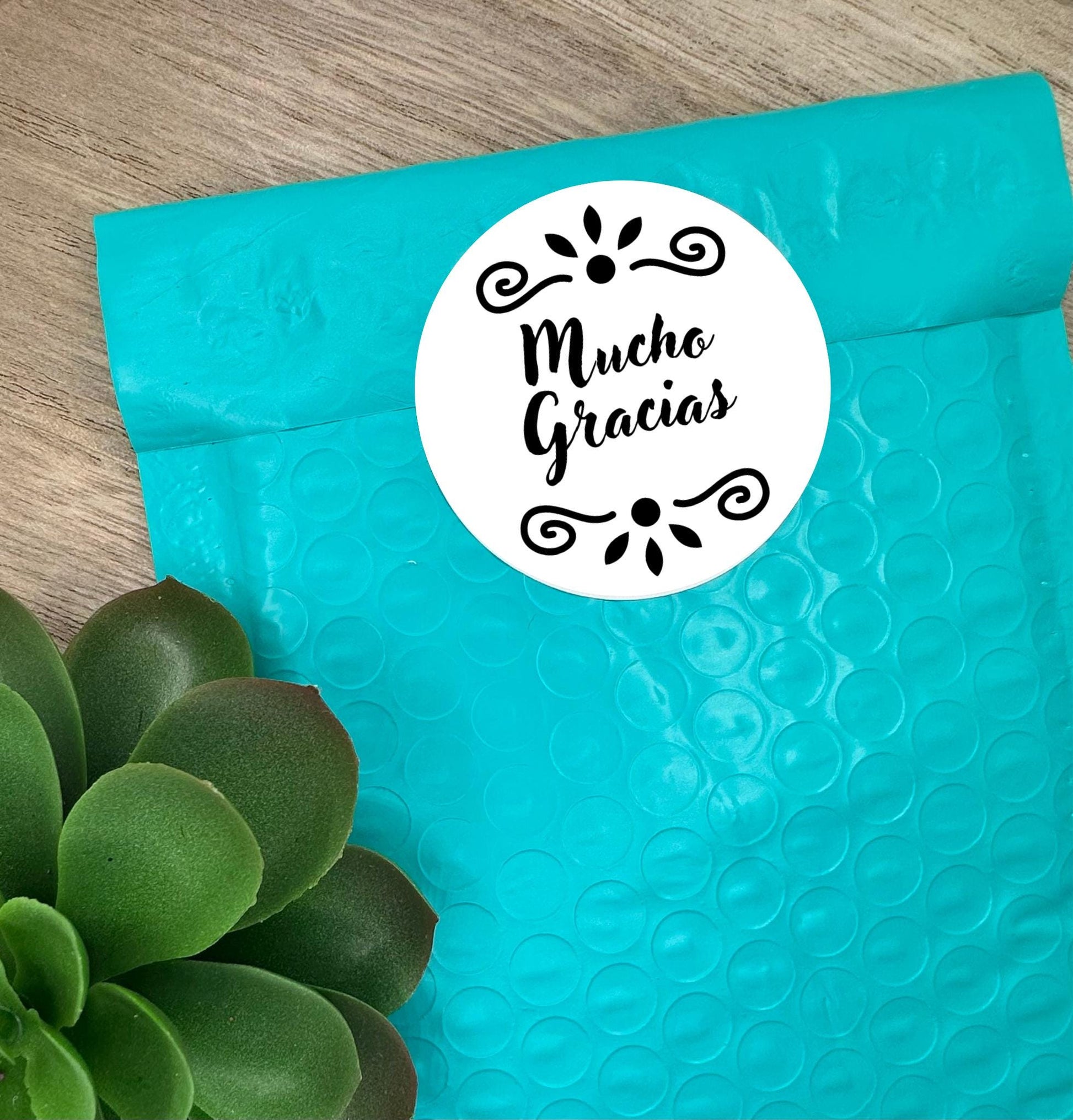 Mucho Gracias, Round 2in Business Packing Stickers