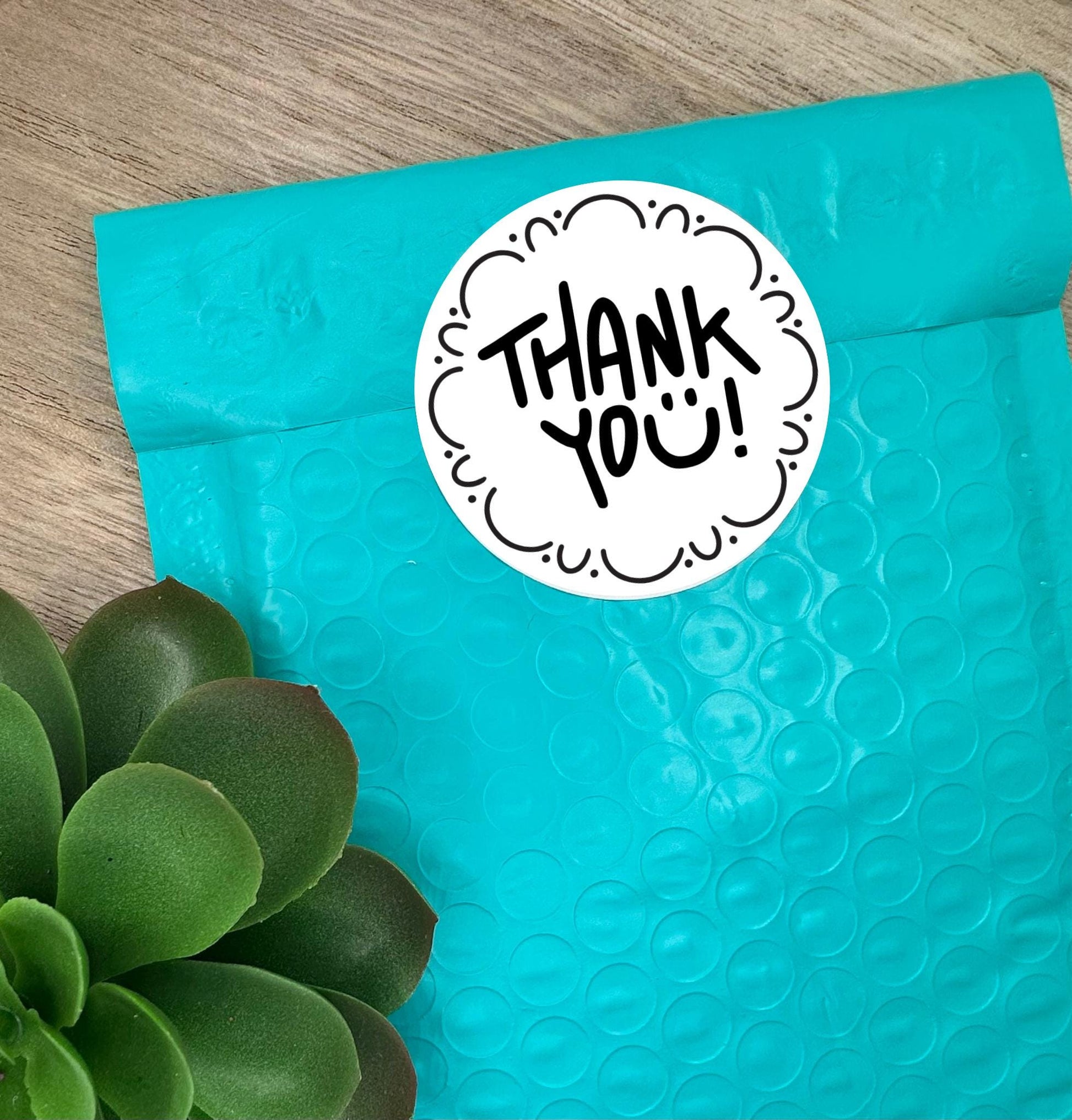 Thank You Smile, Round 2in Business Packing Stickers