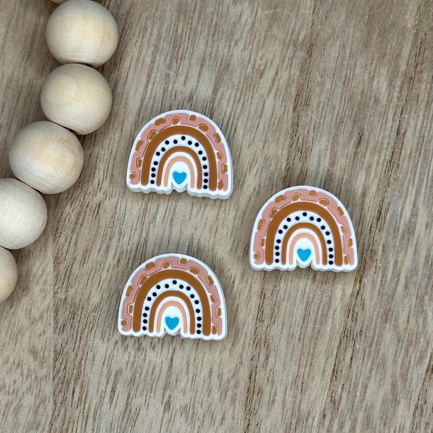 Boho Rainbow Soft PVC Focal Beads