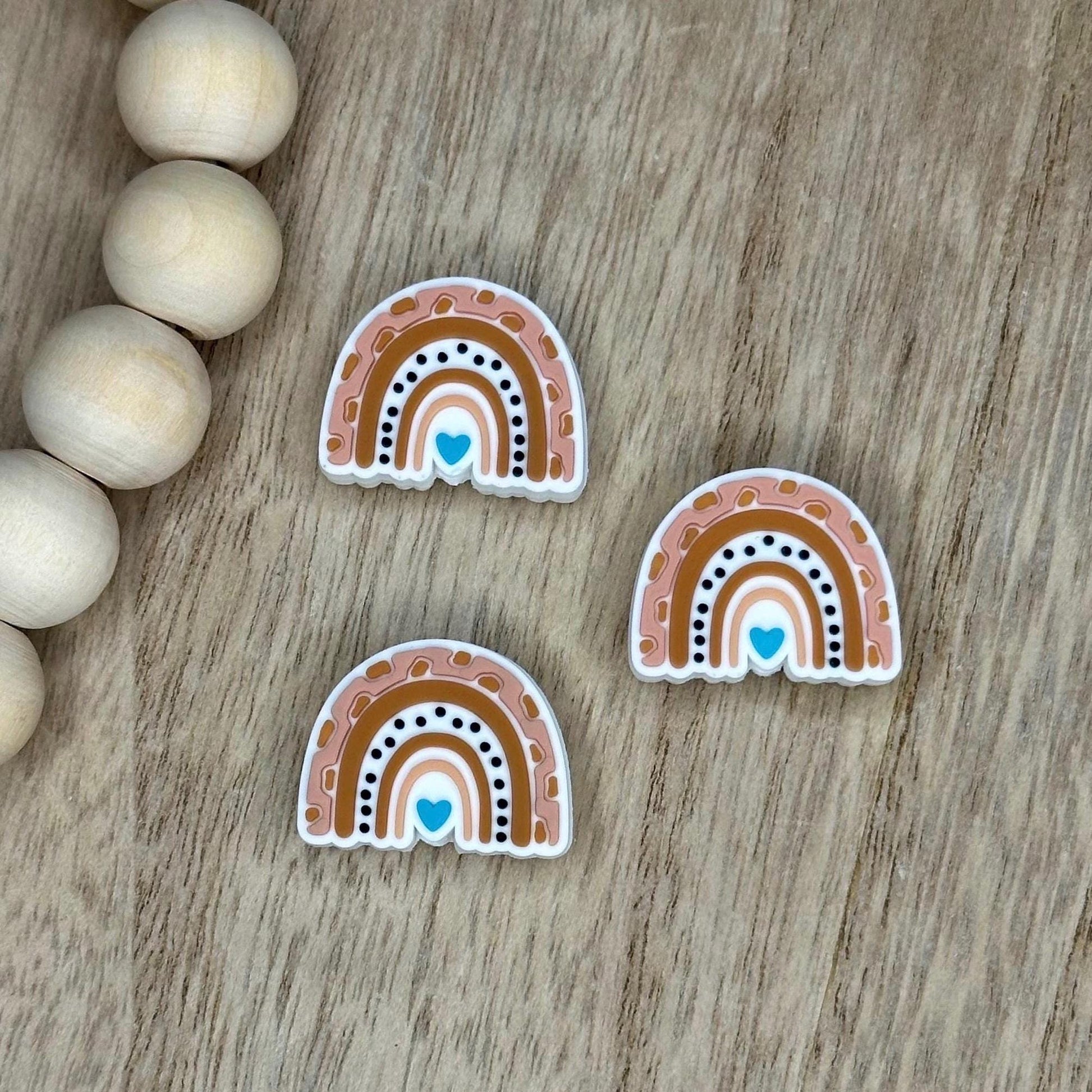 Boho Rainbow Soft PVC Focal Beads