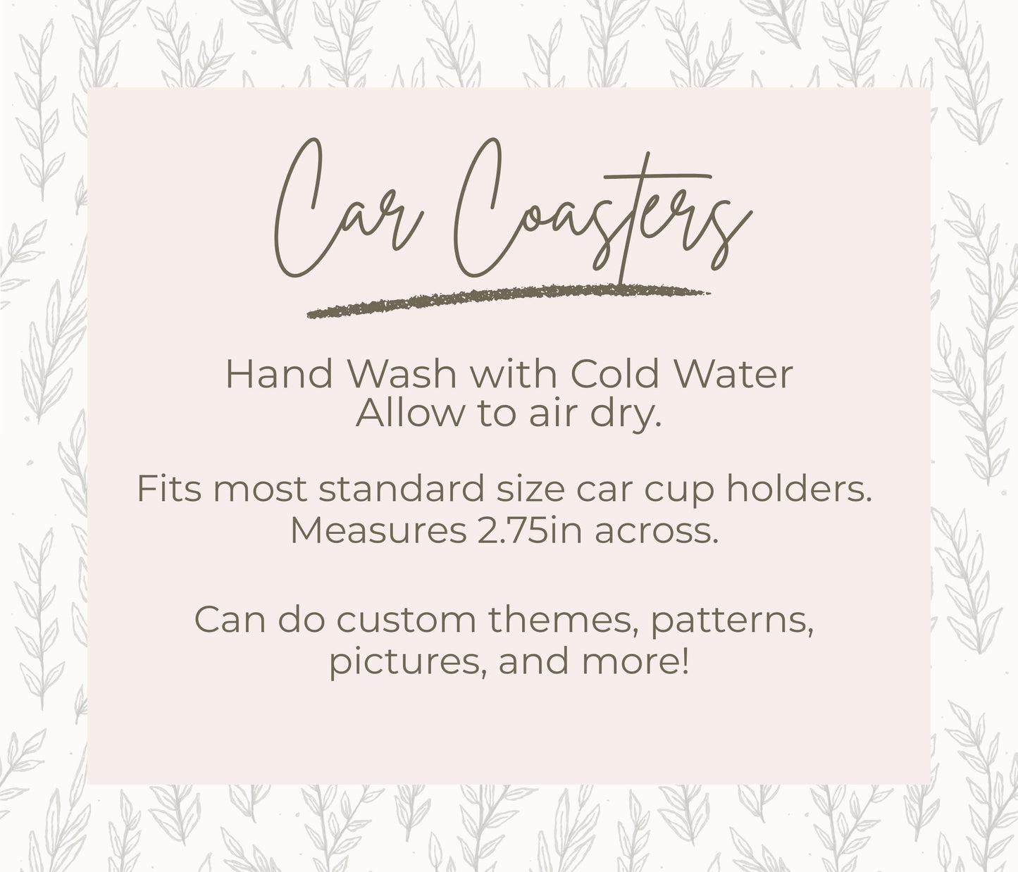 Meowy Cute Car Coasters, Neoprene Car Coasters