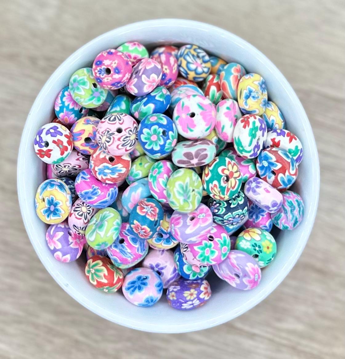 Floral Abacus 10mm/12mm Mix Spacer Beads