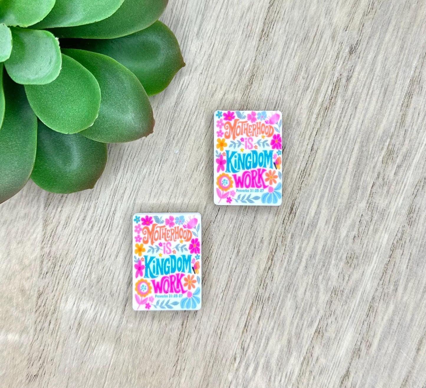 Motherhood is Kingdom Work - SVB creation - Soft PVC Focal Beads **discontinuing**