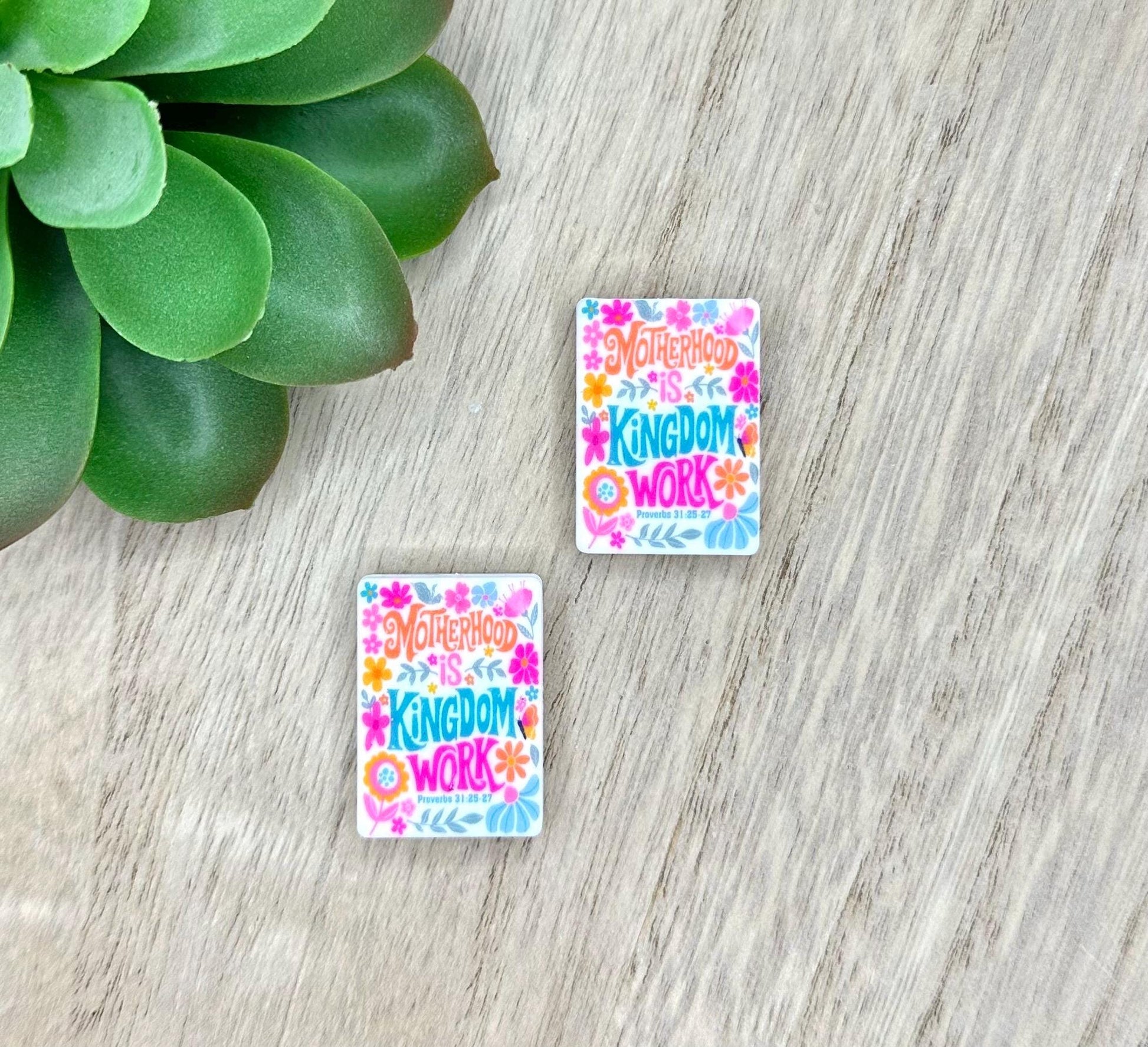 Motherhood is Kingdom Work - SVB creation - Soft PVC Focal Beads **discontinuing**