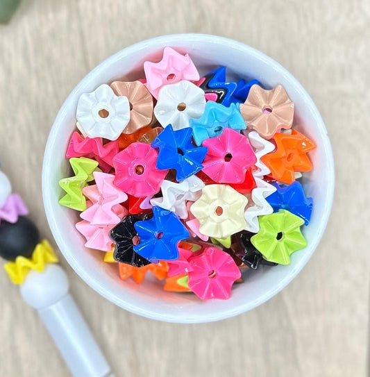 Clown Collar Wavy Solid Color Mix 15mm Spacers