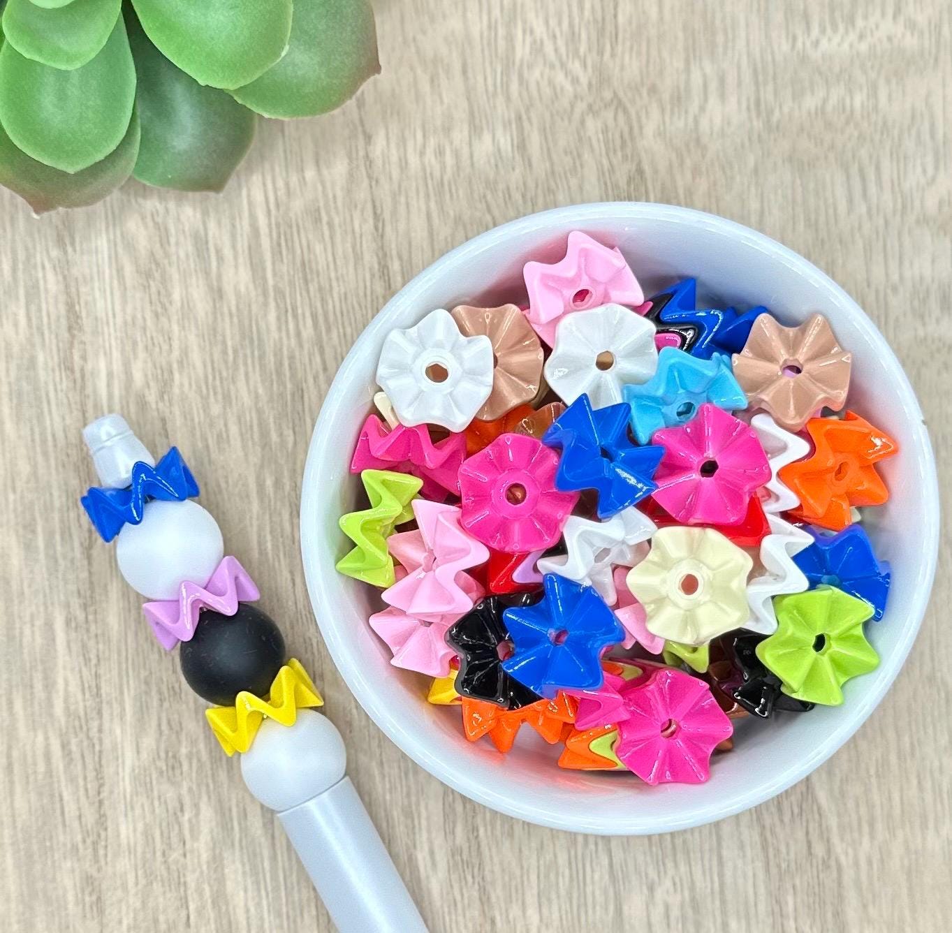 Clown Collar Wavy Solid Color Mix 15mm Spacers