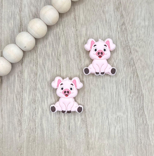 Pig Animal Silicone Focal Beads