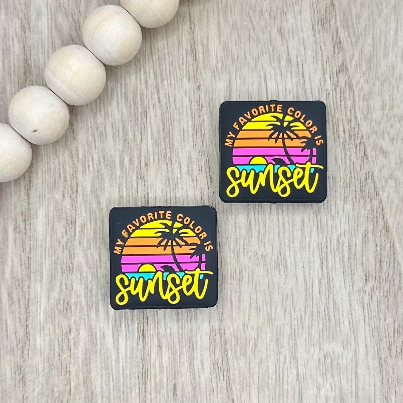 My Favorite Color is Sunset Silicone Focal Beads
