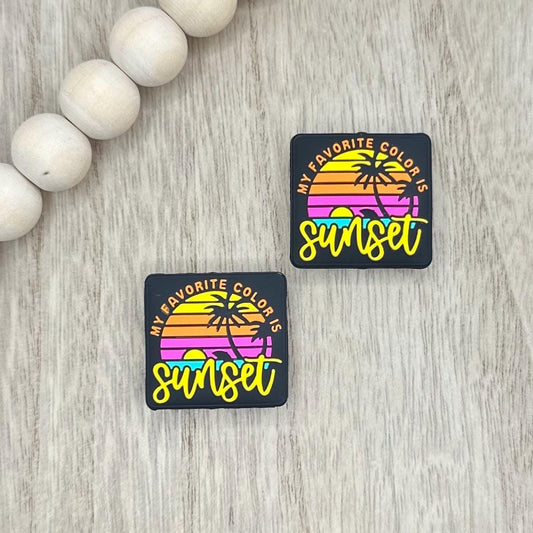 My Favorite Color is Sunset Silicone Focal Beads