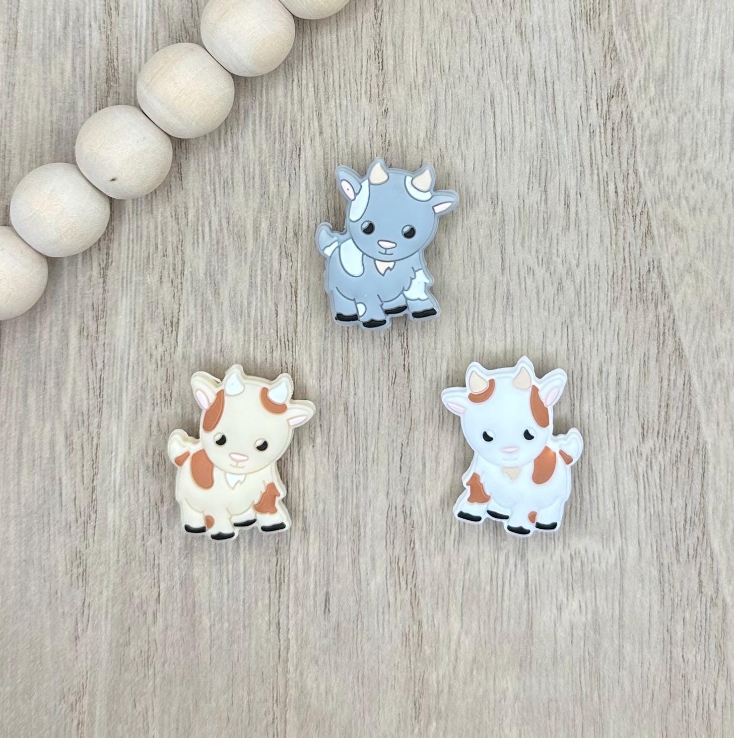 Goat Animal Silicone Focal Beads