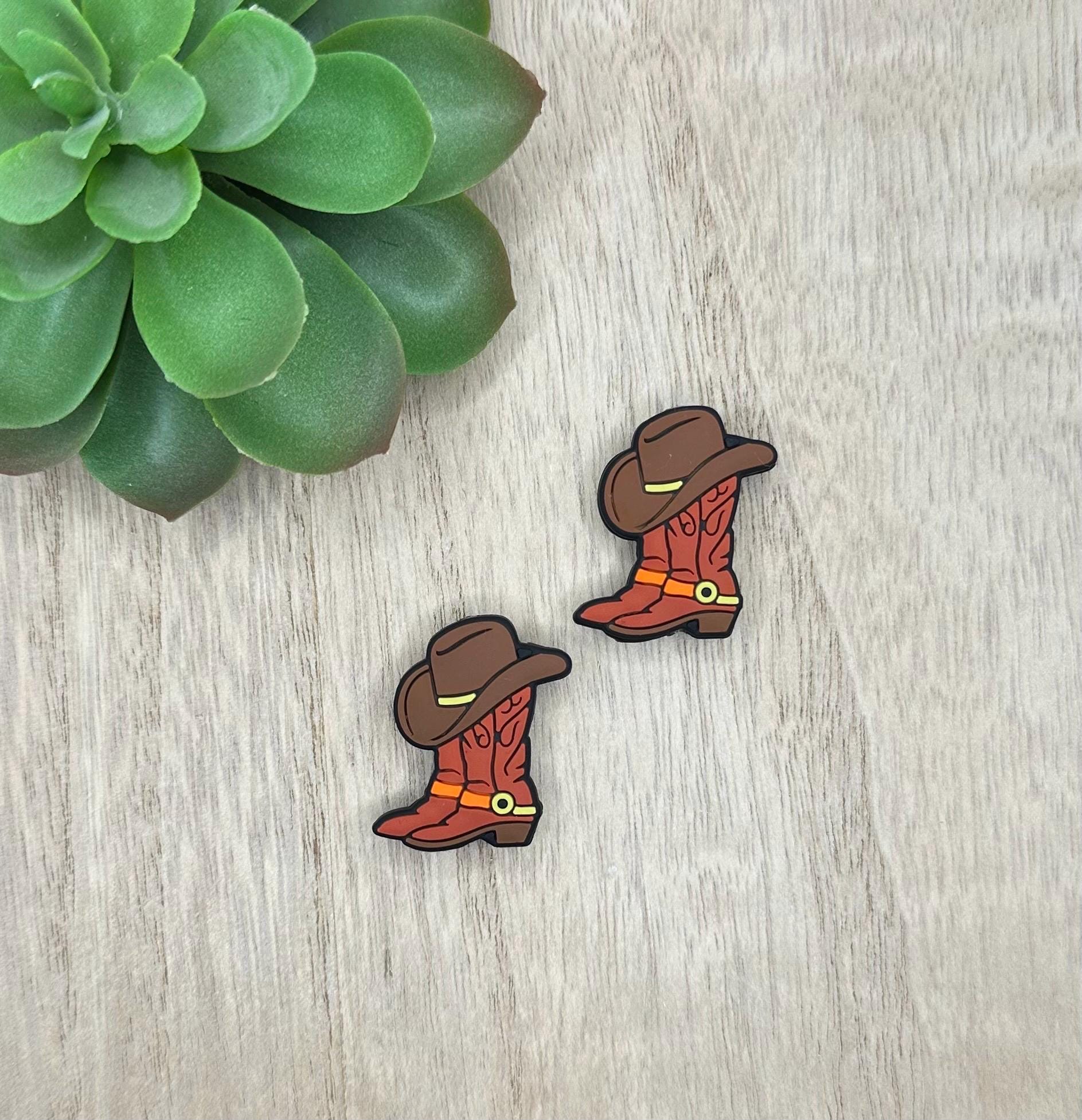 Cowboy Boots and Hat Silicone Focal Beads