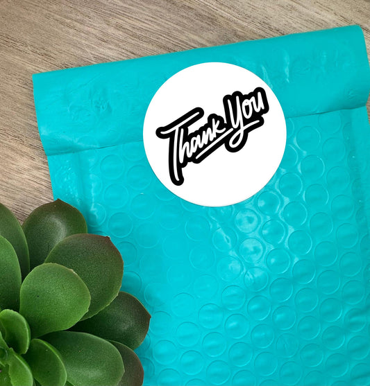 Thank You Neon Effect Stickers, Round 2in Business Packing Stickers