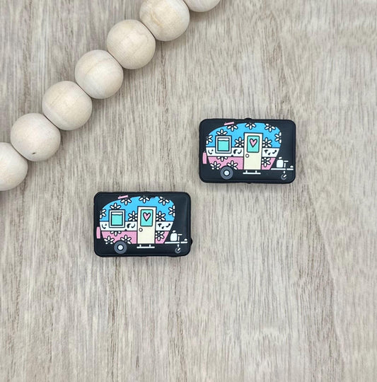 Camper Trailer Silicone Focal Beads