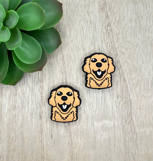 Golden Retriever Dog Silicone Focal Beads