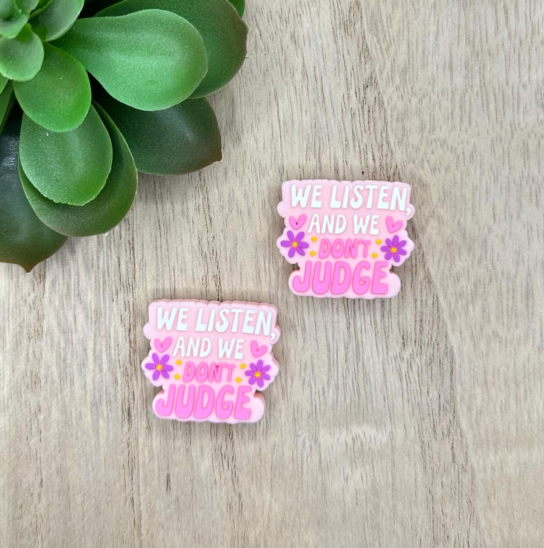 We Listen and We Don’t Judge Silicone Focal Beads