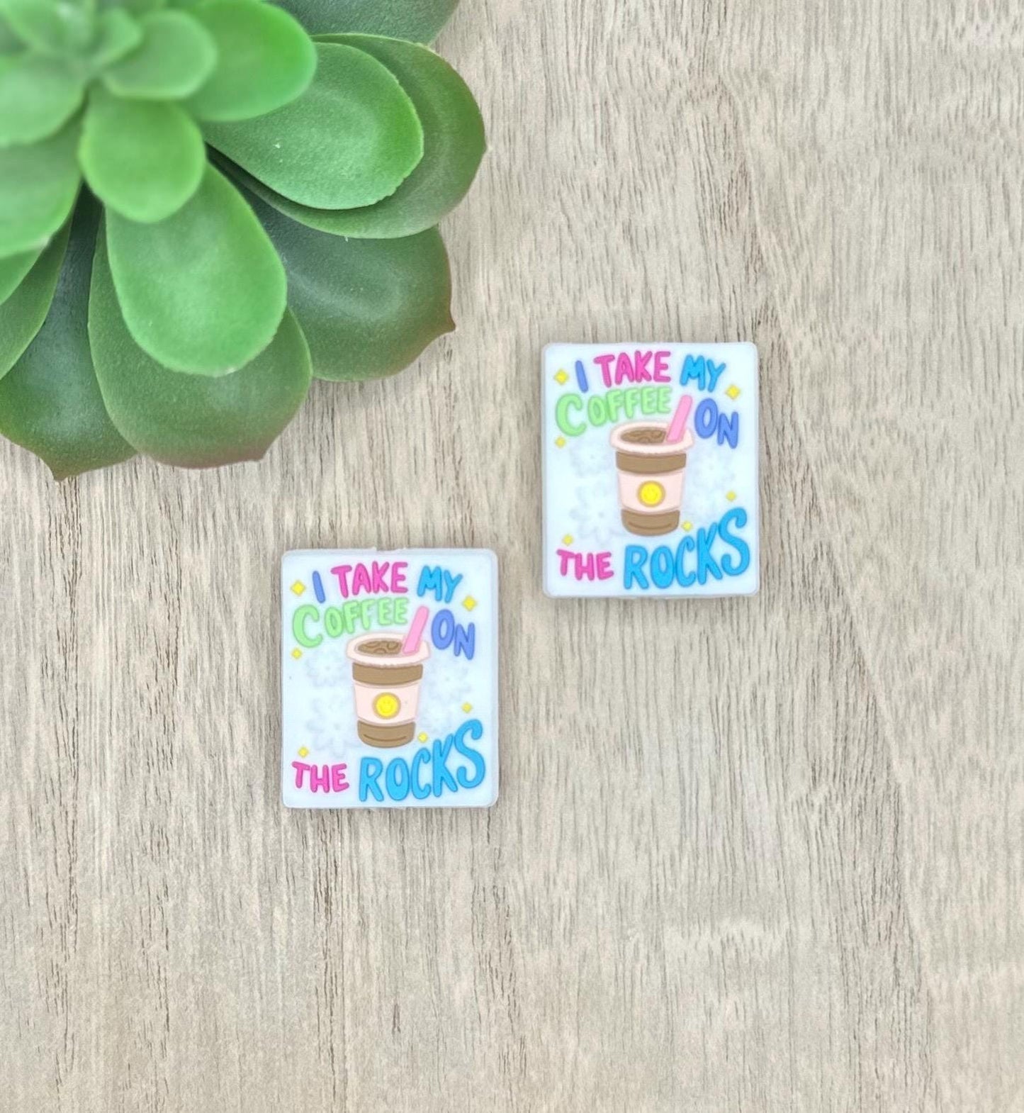 Coffee On The Rocks Iced Coffee Soft PVC Focal Beads