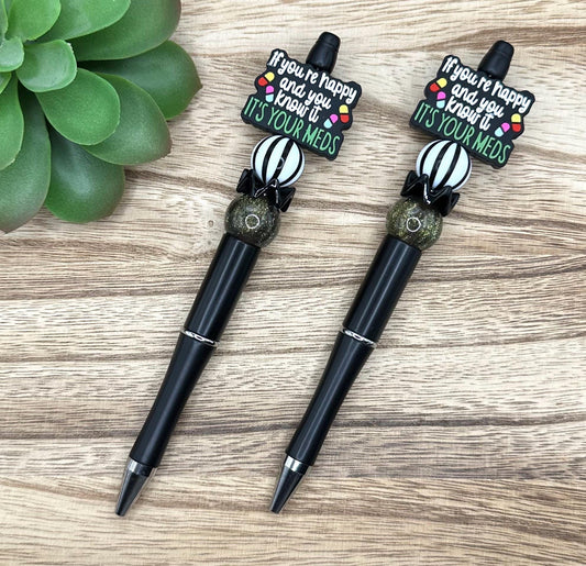 If Youre Happy and You Know it Beaded Pen