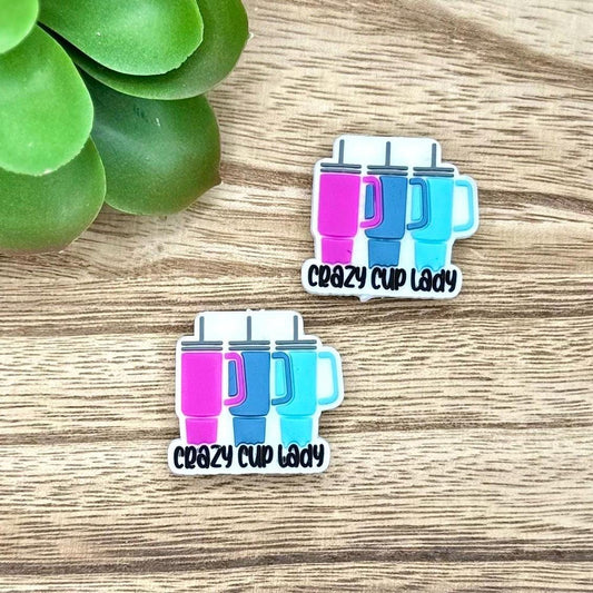 Crazy Cup Lady Silicone Focal Beads