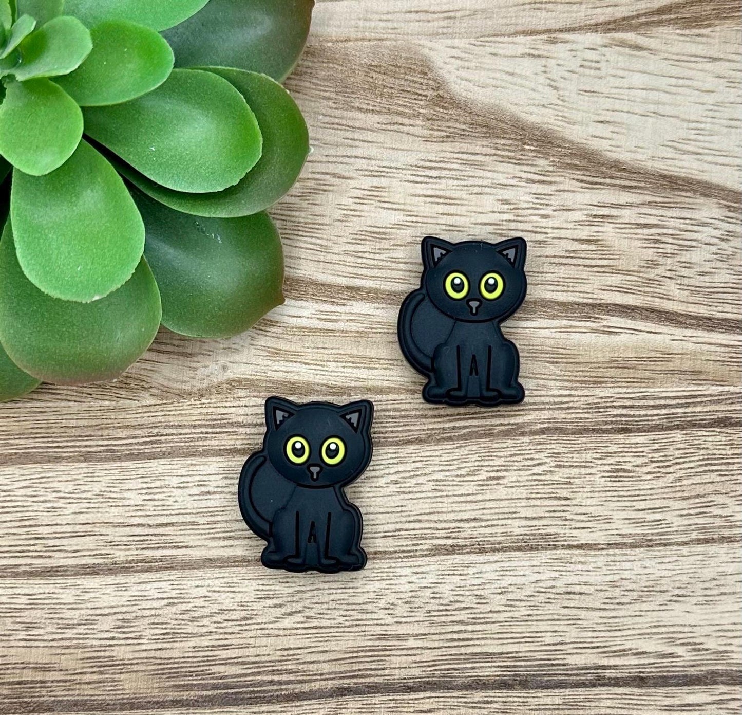 Black Cat Silicone Focal Beads
