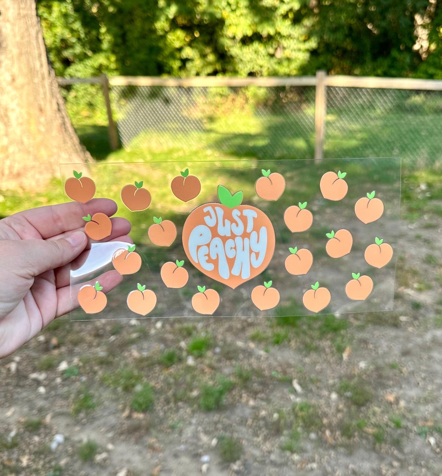 Just Peachy UV DTF Can Cup Wrap - Ready to Apply