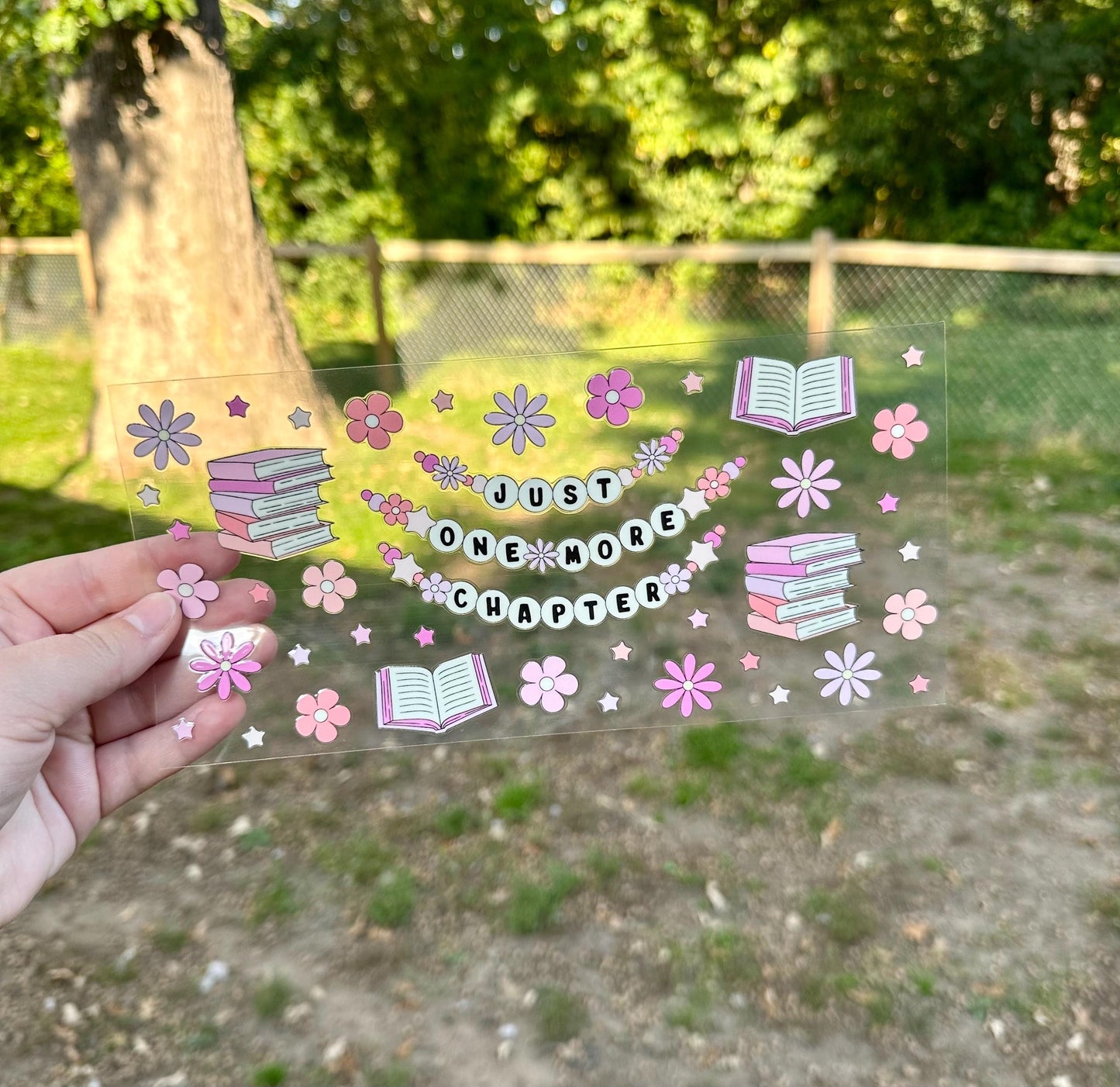 Just One More Chapter Book UV DTF Can Cup Wrap - Ready to Apply