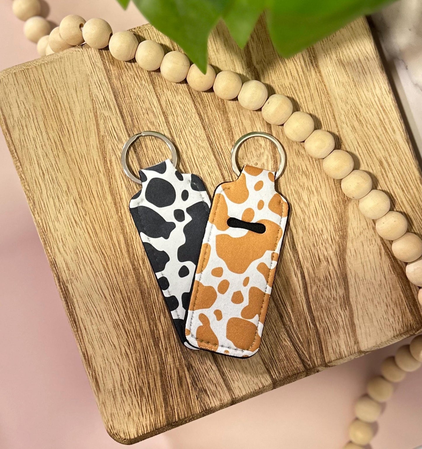 Cow Prints | Neoprene Chapstick Holder Key Chain Lip Balm Holder