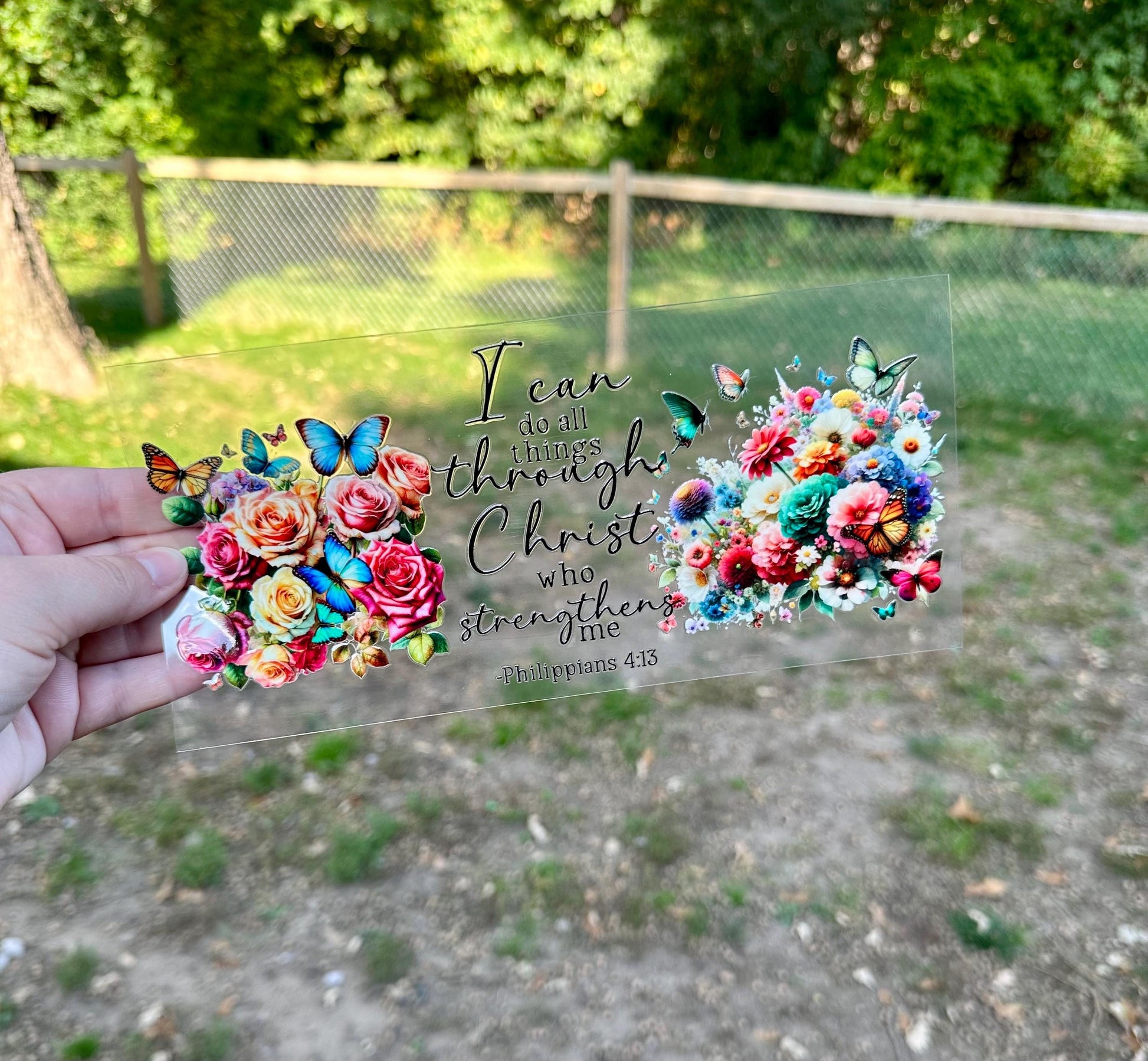 I Can Do All Things Through Christ UV DTF Can Cup Wrap - Ready to Apply