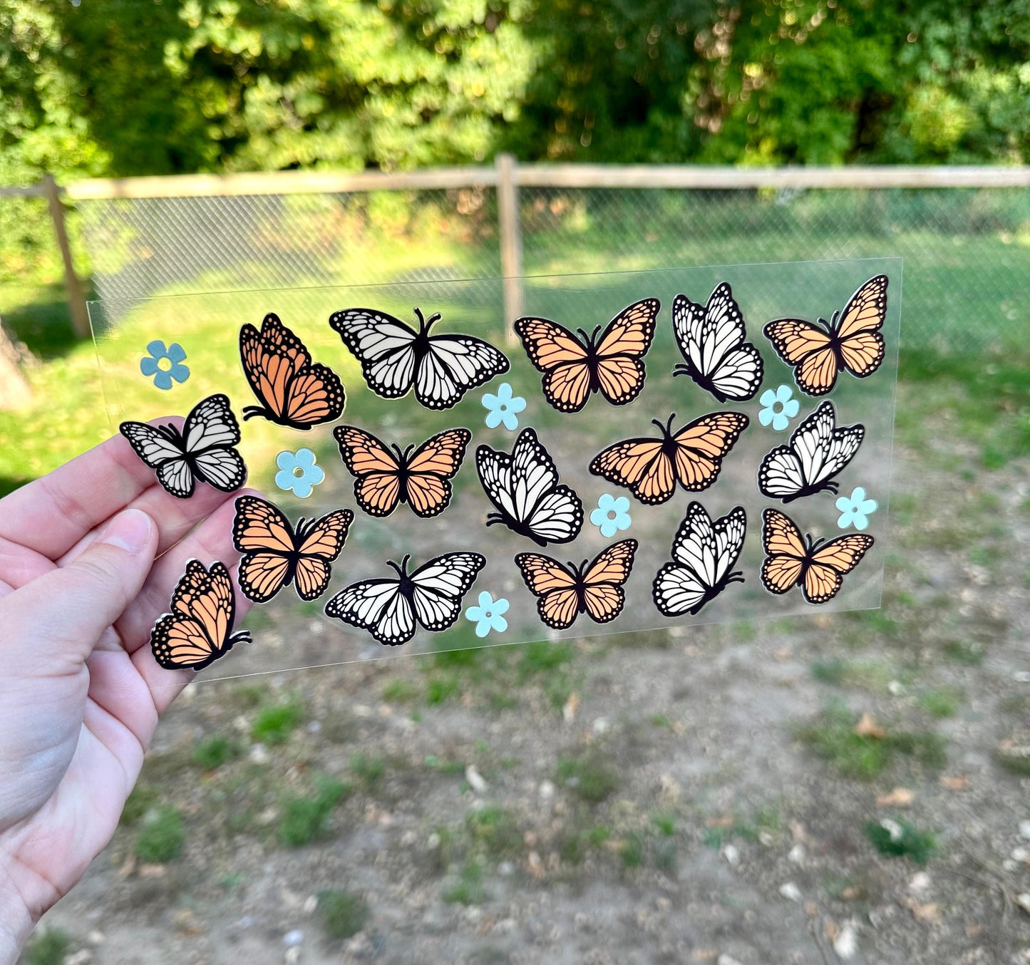 Monarch Butterfly UV DTF Can Cup Wrap - Ready to Apply