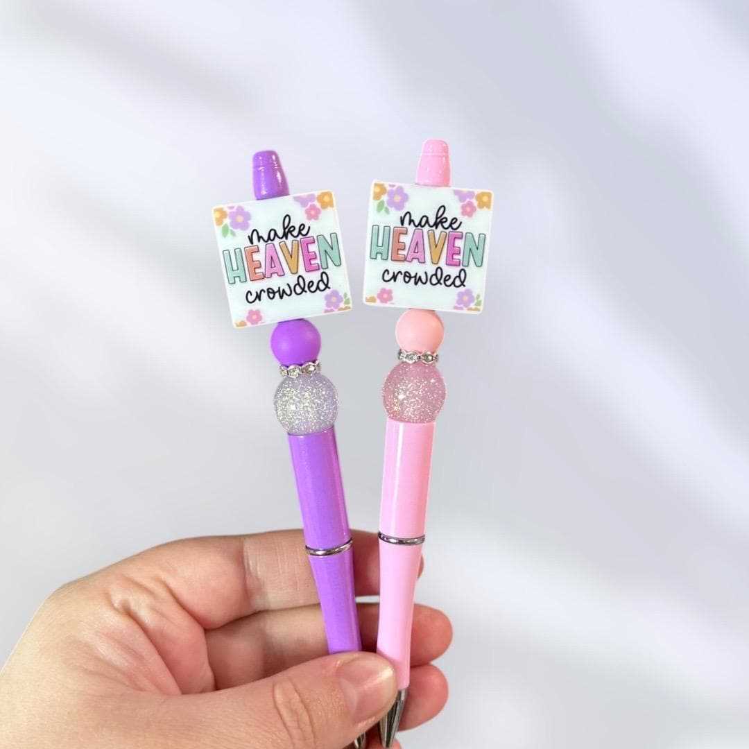 Make Heaven Crowded | Jesus | Christian Gift Beaded Pen